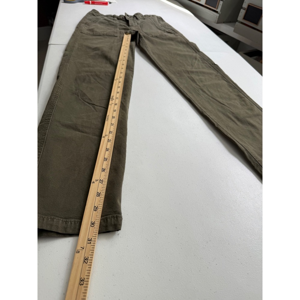 American Eagle Olive Green Utility Pants Mid-Rise Straight Leg Size 4 X-Long - Picture 9 of 12